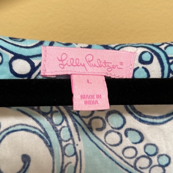 🔥LILLY PULITZER Sarah Tunic Dress with White Beads Embellishments - Size L - Picture 7 of 14